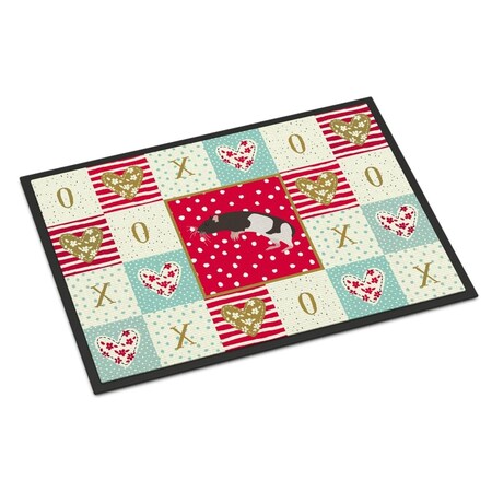 Carolines Treasures 24 x 36 in. Tailless Rat Love Indoor or Outdoor Mat CK5464JMAT